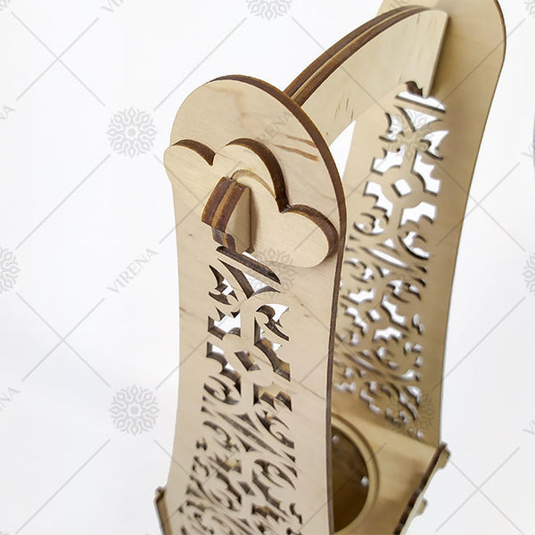 DIY Bottle Holder Kit, Bead embroidery on wood craft kit