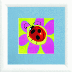 DIY Cross stitch kit with a printed canvas