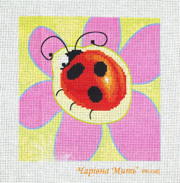 DIY Cross stitch kit with a printed canvas