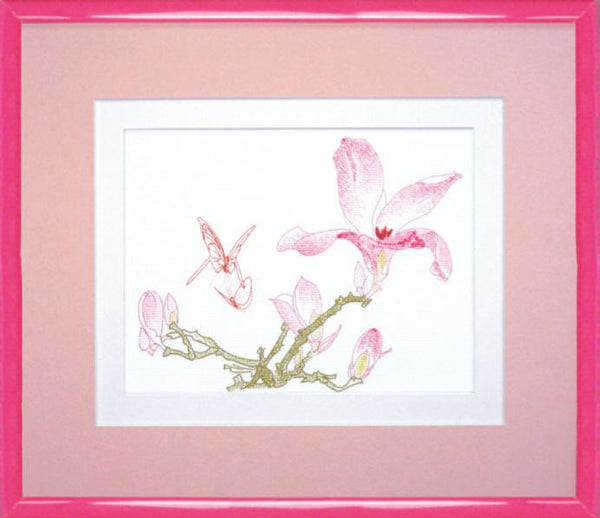 DIY Cross stitch kit with a printed canvas