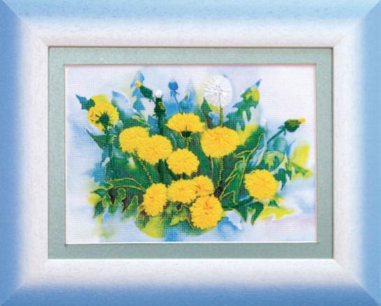 DIY Cross stitch kit with a printed canvas