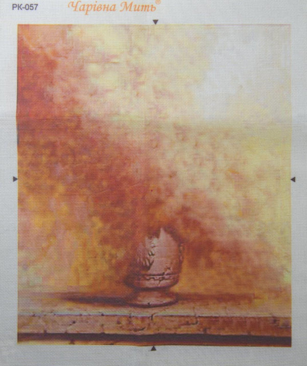 DIY Cross stitch kit with a printed canvas