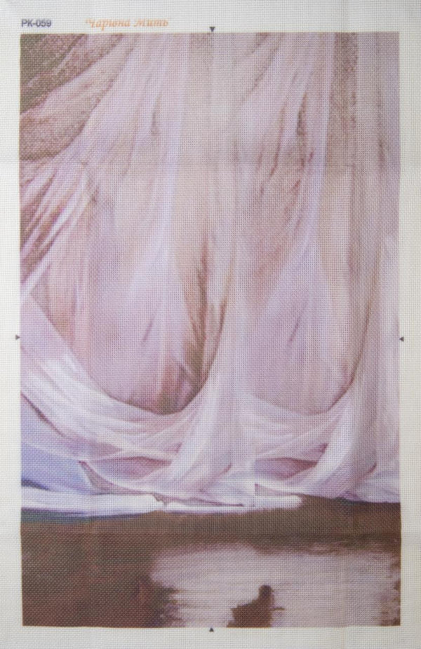 DIY Cross stitch kit with a printed canvas