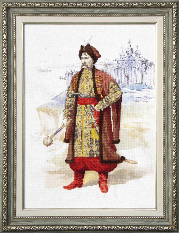 DIY Cross stitch kit with a printed canvas