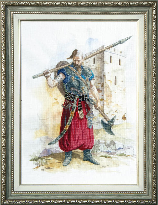 DIY Cross stitch kit with a printed canvas