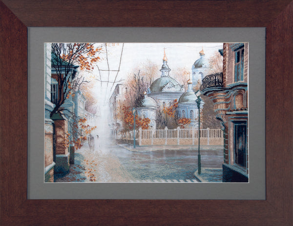 DIY Cross stitch kit with a printed canvas