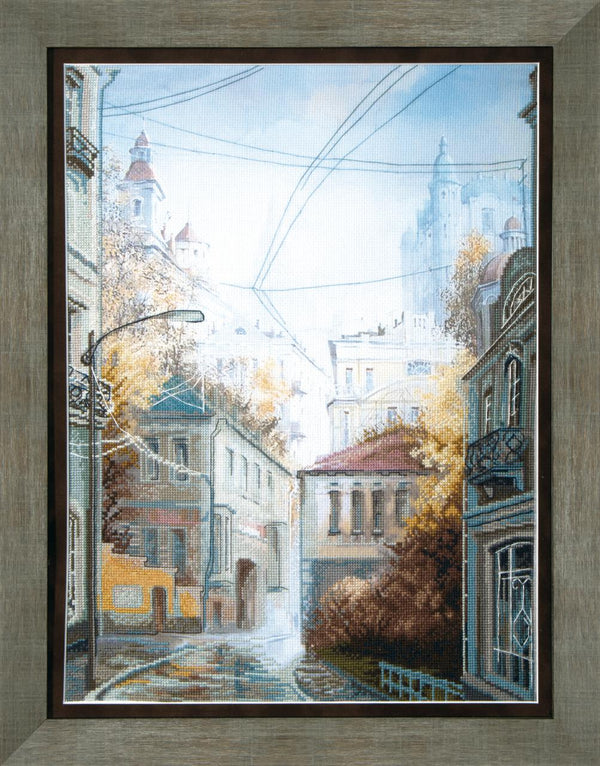 DIY Cross stitch kit with a printed canvas