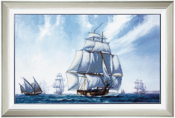 DIY Cross stitch kit with a printed canvas