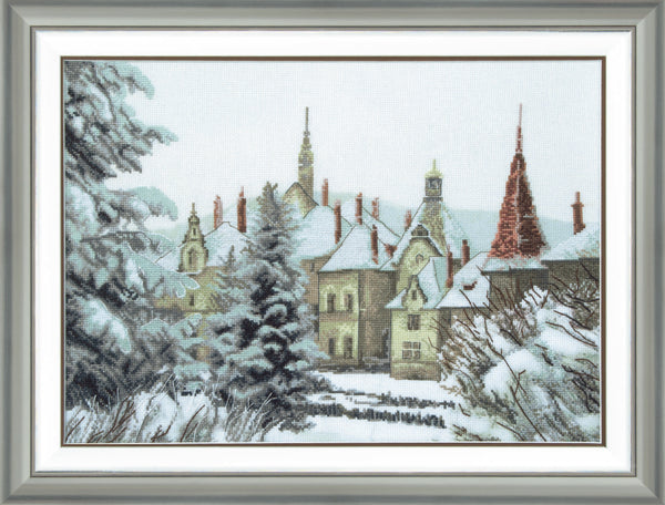 DIY Cross stitch kit with a printed canvas