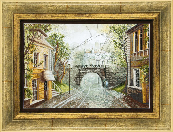 DIY Cross stitch kit with a printed canvas