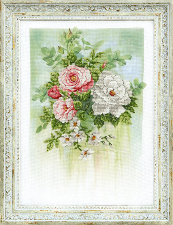 DIY Cross stitch kit with a printed canvas