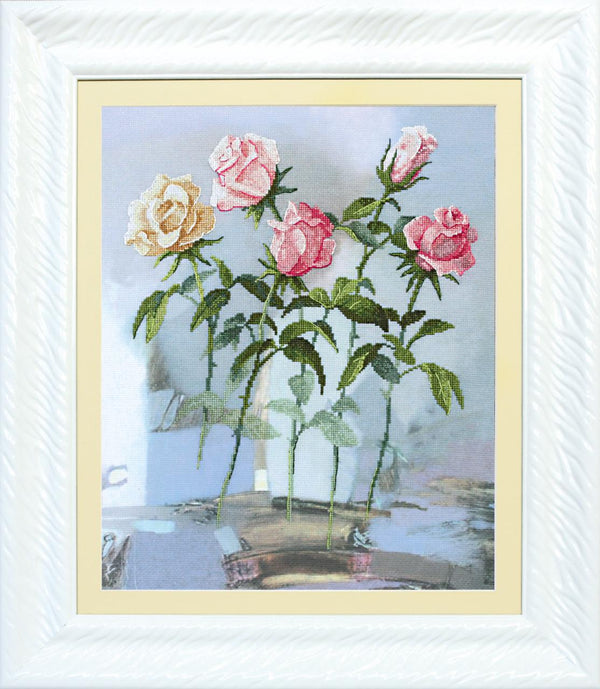 DIY Cross stitch kit with a printed canvas