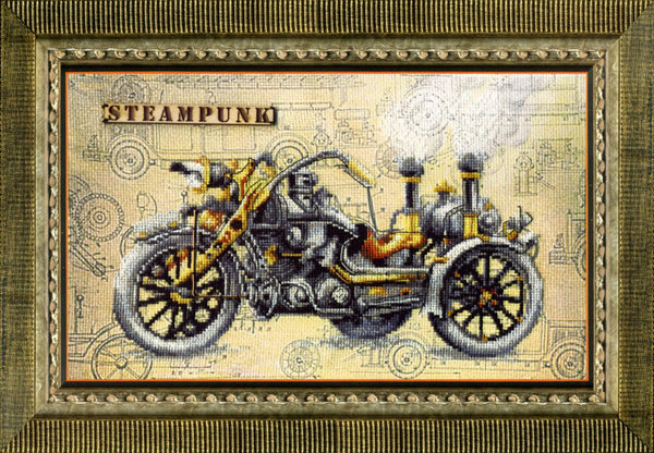 DIY Cross stitch kit with a printed canvas