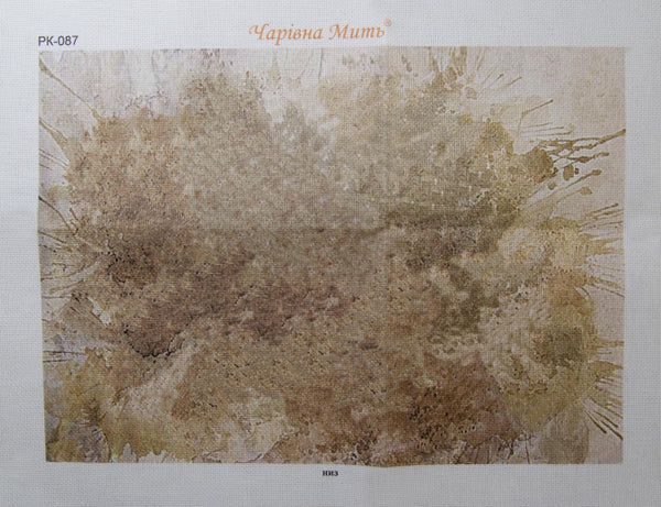 DIY Cross stitch kit with a printed canvas