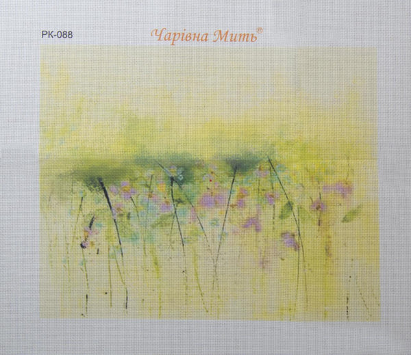 DIY Cross stitch kit with a printed canvas