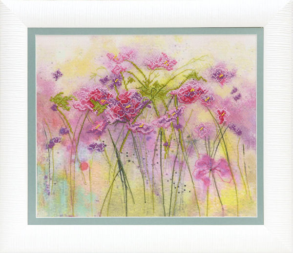 DIY Cross stitch kit with a printed canvas