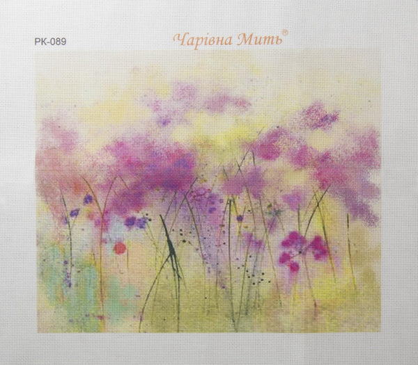 DIY Cross stitch kit with a printed canvas