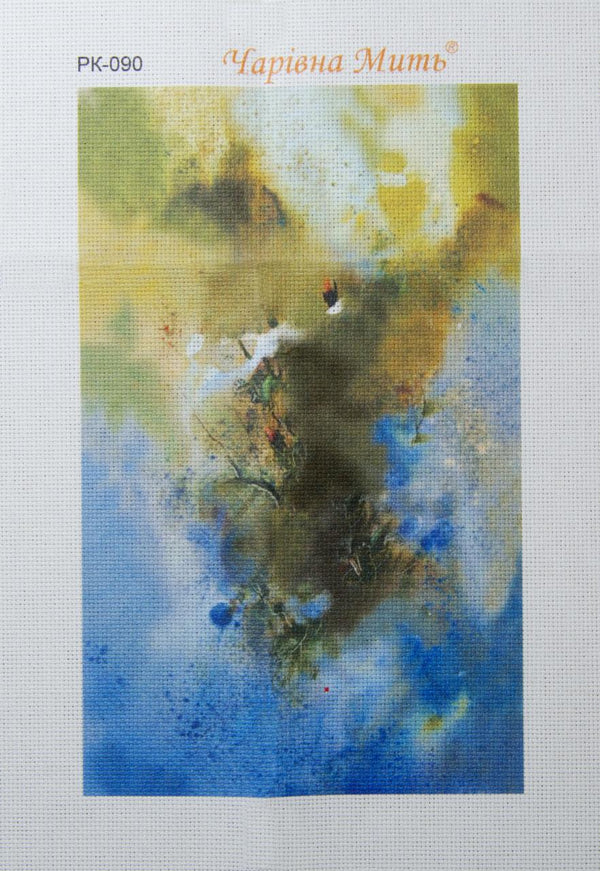 DIY Cross stitch kit with a printed canvas