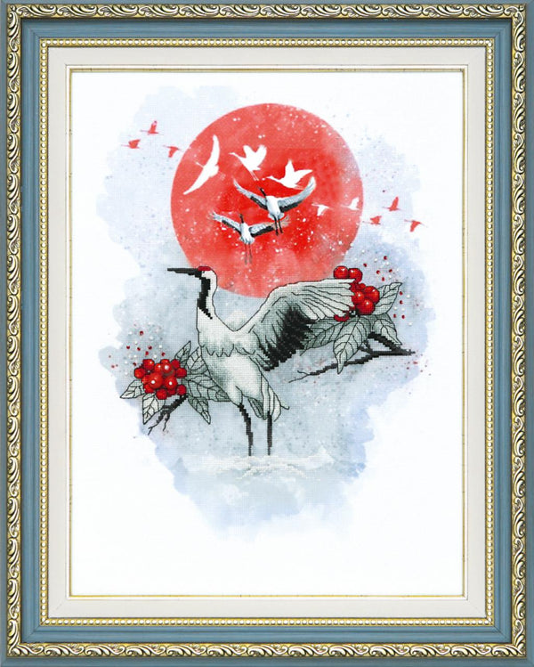 DIY Cross stitch kit with a printed canvas