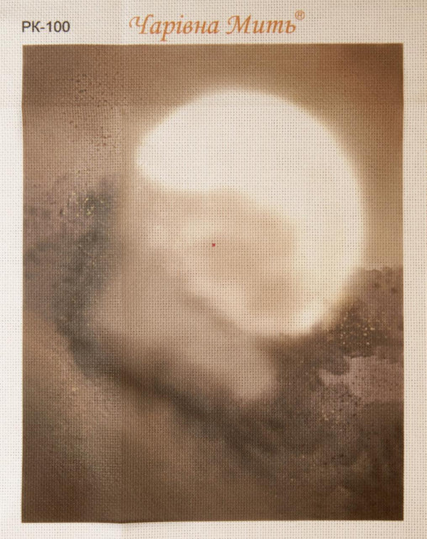 DIY Cross stitch kit with a printed canvas