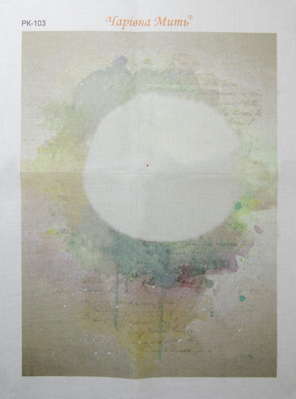 DIY Cross stitch kit with a printed canvas