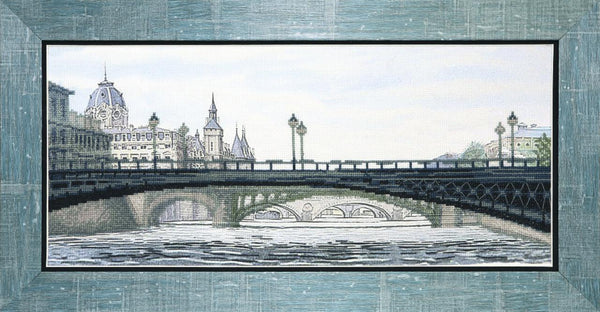 DIY Cross stitch kit with a printed canvas