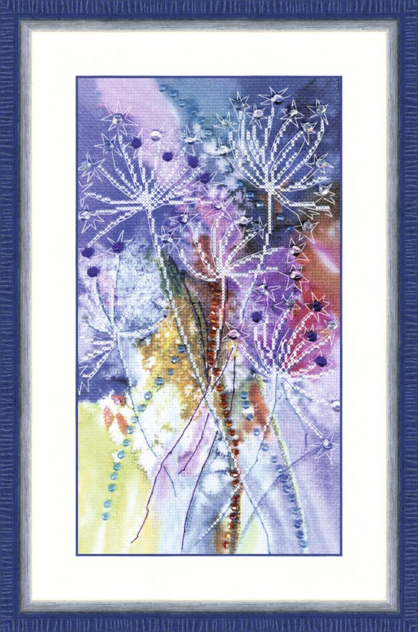 DIY Cross stitch kit with a printed canvas