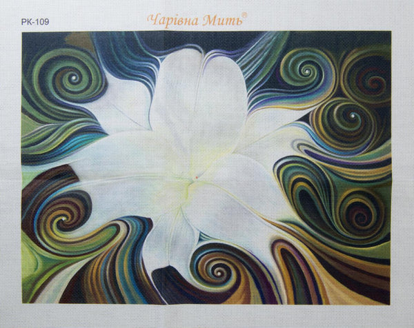 DIY Cross stitch kit with a printed canvas