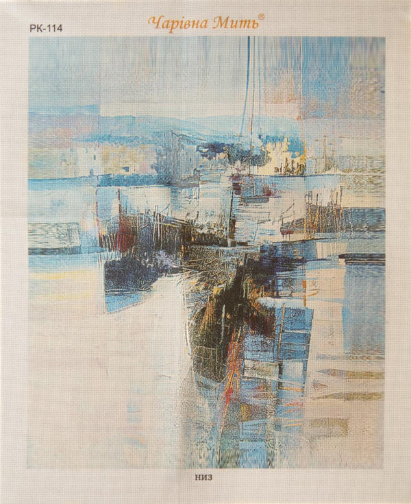 DIY Cross stitch kit with a printed canvas