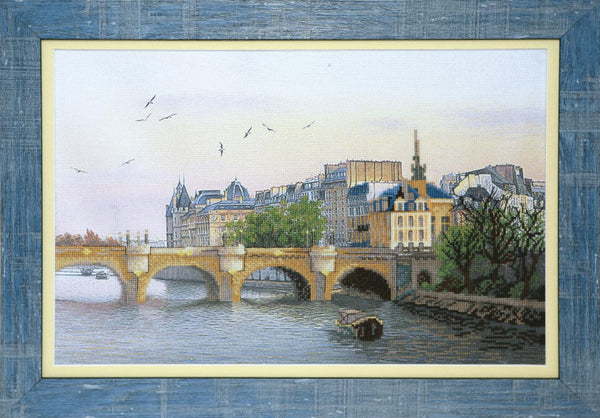 DIY Cross stitch kit with a printed canvas