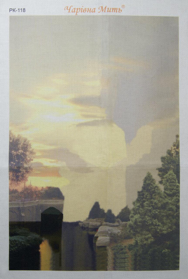 DIY Cross stitch kit with a printed canvas