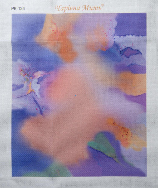 DIY Cross stitch kit with a printed canvas