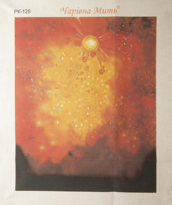 DIY Cross stitch kit with a printed canvas