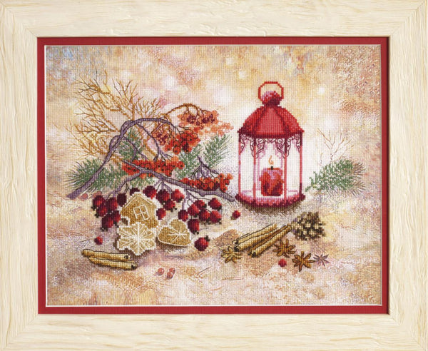 DIY Cross stitch kit with a printed canvas