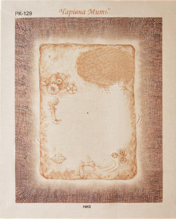 DIY Cross stitch kit with a printed canvas