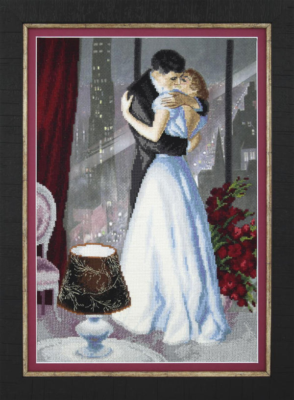 DIY Cross stitch kit with a printed canvas