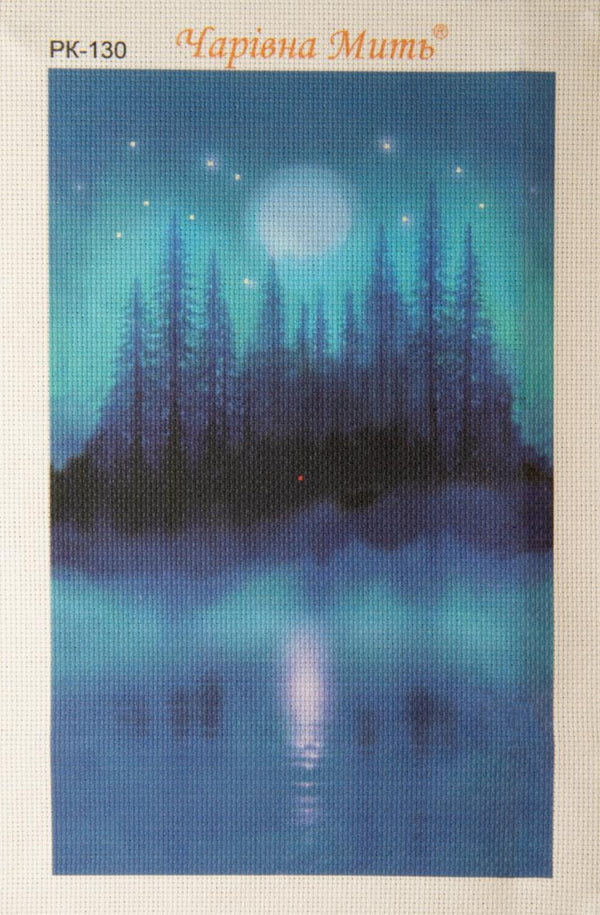 DIY Cross stitch kit with a printed canvas