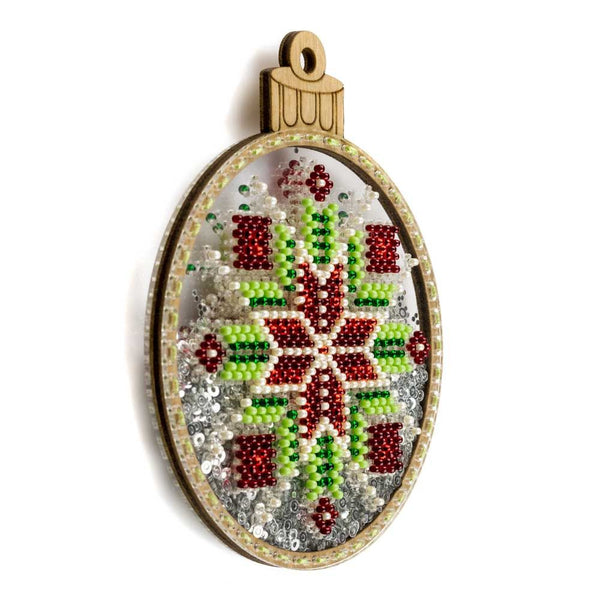 DIY Bead embroidery kit on a plastic base