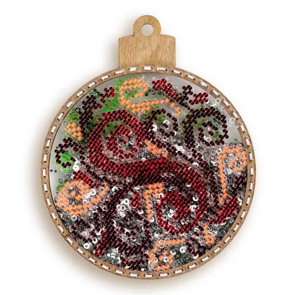 DIY Bead embroidery kit on a plastic base