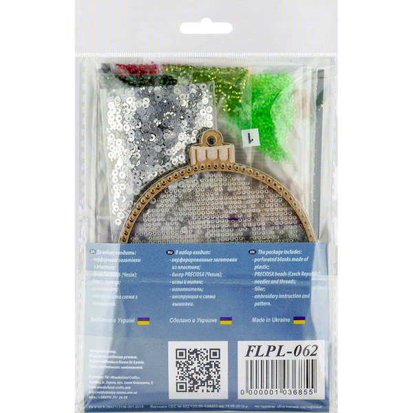 DIY Bead embroidery kit on a plastic base