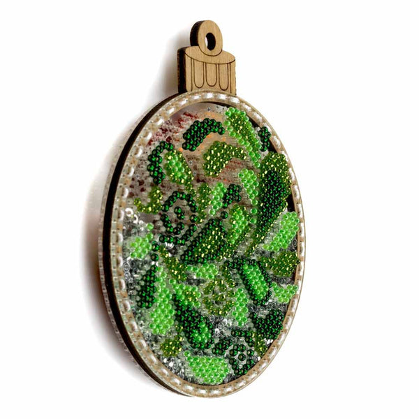 DIY Bead embroidery kit on a plastic base