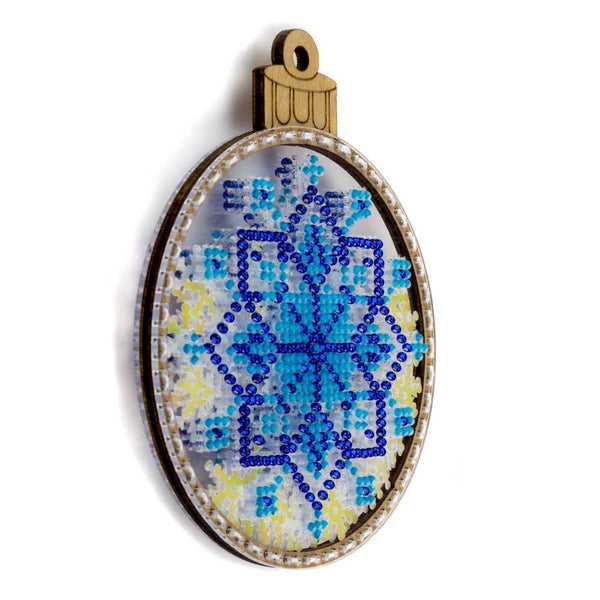 DIY Bead embroidery kit on a plastic base