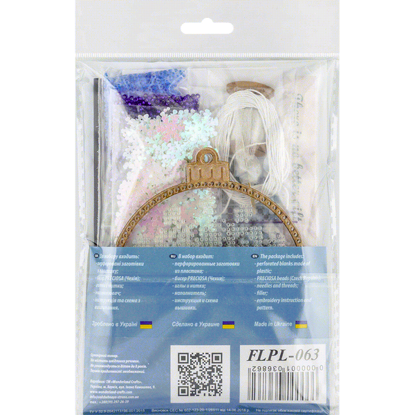 DIY Bead embroidery kit on a plastic base