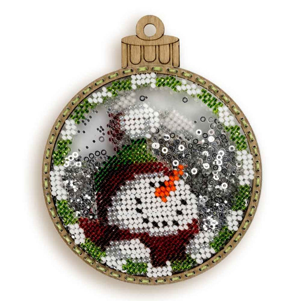 DIY Bead embroidery kit on a plastic base