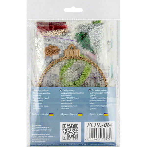 DIY Bead embroidery kit on a plastic base