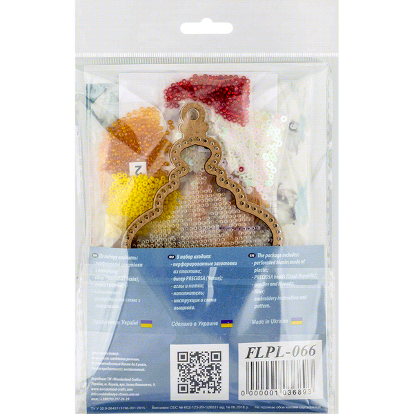 DIY Bead embroidery kit on a plastic base