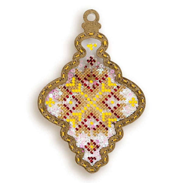 DIY Bead embroidery kit on a plastic base