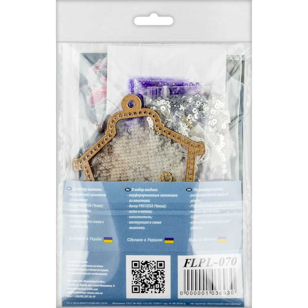 DIY Bead embroidery kit on a plastic base