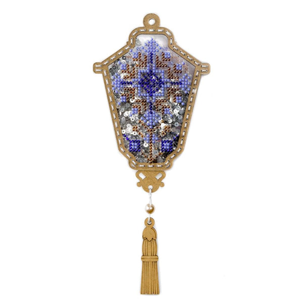 DIY Bead embroidery kit on a plastic base