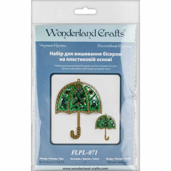 DIY Bead embroidery kit on a plastic base